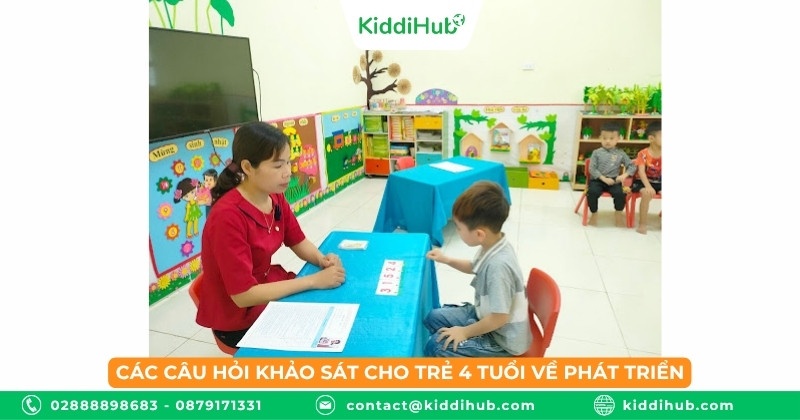 Các câu hỏi khảo sát cho trẻ 4 tuổi về phát triển