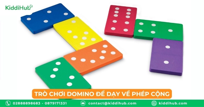 Trò chơi domino để dạy về phép cộng