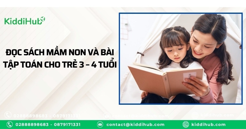 Đọc sách mầm non và bài tập toán cho trẻ 3 – 4 tuổi