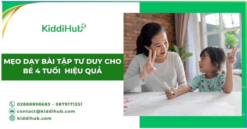 Mẹo dạy bài tập tư duy cho bé 4 tuổi tuổi hiệu quả