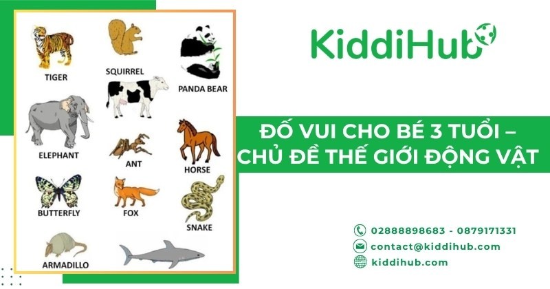 Đố vui cho bé 3 tuổi – Chủ đề Thế giới động vật