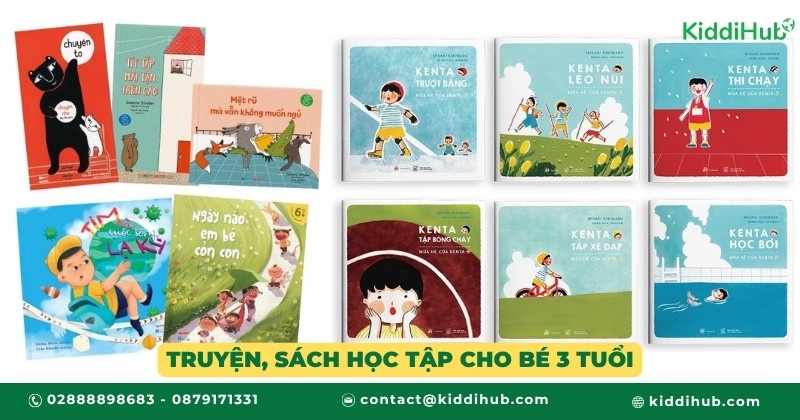 Truyện, sách học tập cho bé 3 tuổi