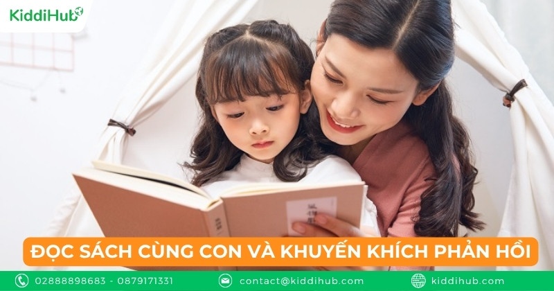 Đọc sách cùng con và khuyến khích phản hồi