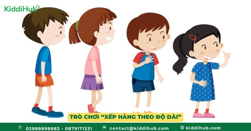Trò chơi “Xếp hàng theo độ dài”