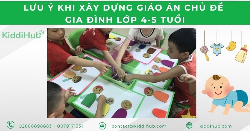 Lưu ý khi xây dựng giáo án chủ đề gia đình lớp 4-5 tuổi