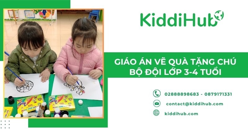 Giáo án vẽ quà tặng chú bộ đội lớp 3-4 tuổi