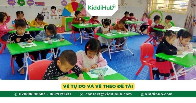 Vẽ tự do và vẽ theo đề tài - Khơi nguồn trí tưởng tượng và khả năng biểu đạt