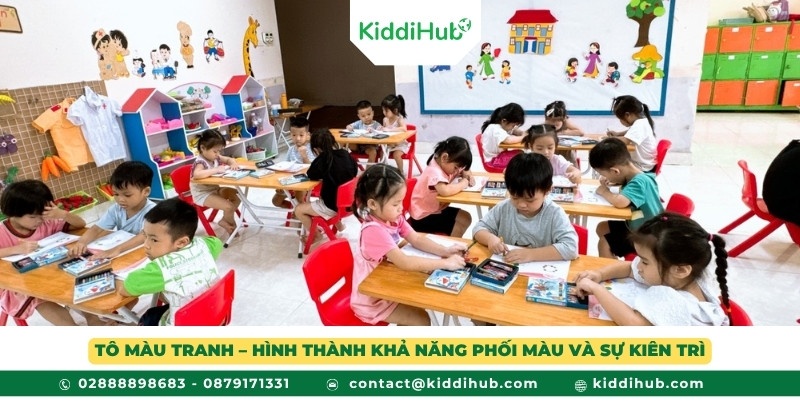 Tô màu tranh – Hình thành khả năng phối màu và sự kiên trì