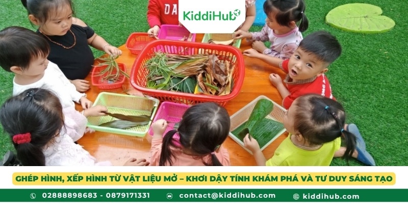 Ghép hình, xếp hình từ vật liệu mở – Khơi dậy tính khám phá và tư duy sáng tạo