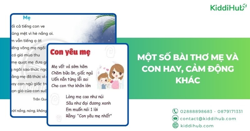Một số bài thơ mẹ và con hay, cảm động khác
