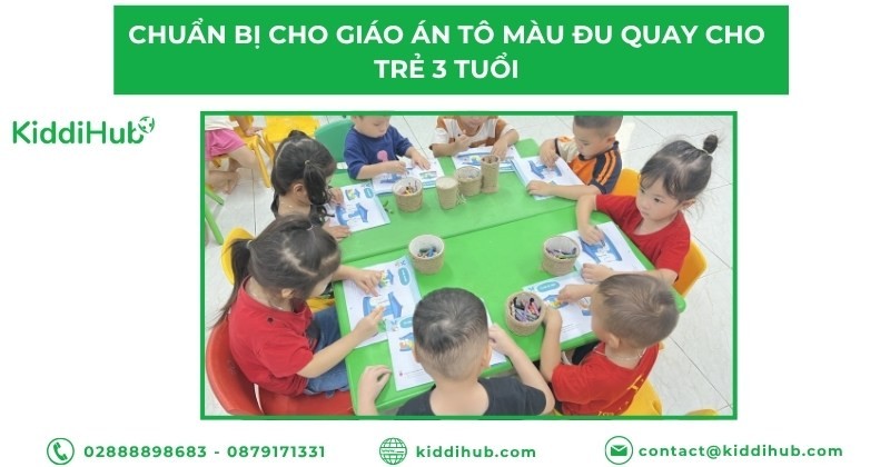 Chuẩn bị cho giáo án tô màu đu quay cho trẻ 3 tuổi