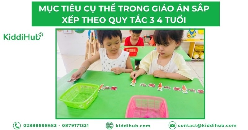 Những mục tiêu cụ thể trong giáo án sắp xếp theo quy tắc 3 4 tuổi