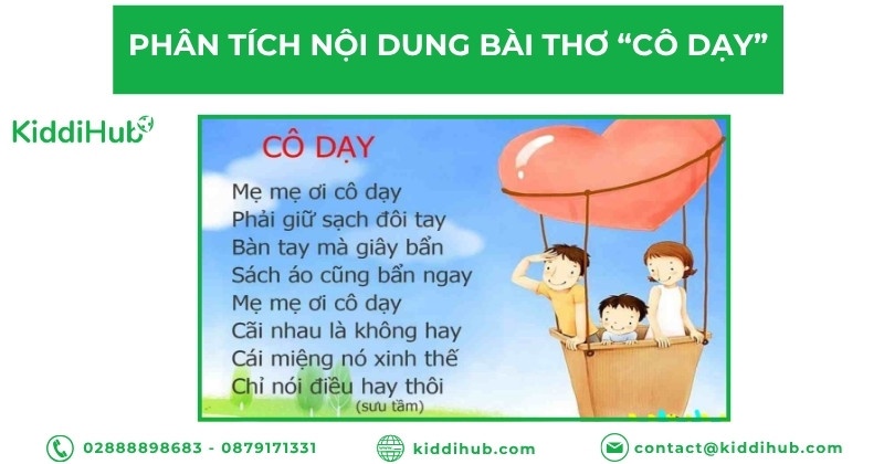 Phân tích nội dung bài thơ “Cô dạy”