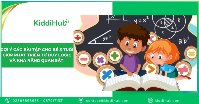 Gợi ý các bài tập cho bé 3 tuổi giúp phát triển tư duy logic và khả năng quan sát