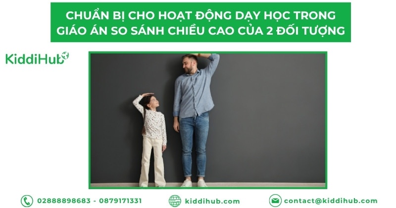 Chuẩn bị cho hoạt động dạy học trong giáo án so sánh chiều cao của 2 đối tượng