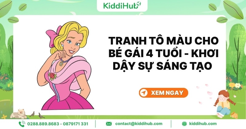 Tranh tô màu cho bé gái 4 tuổi - Khơi dậy sự sáng tạo