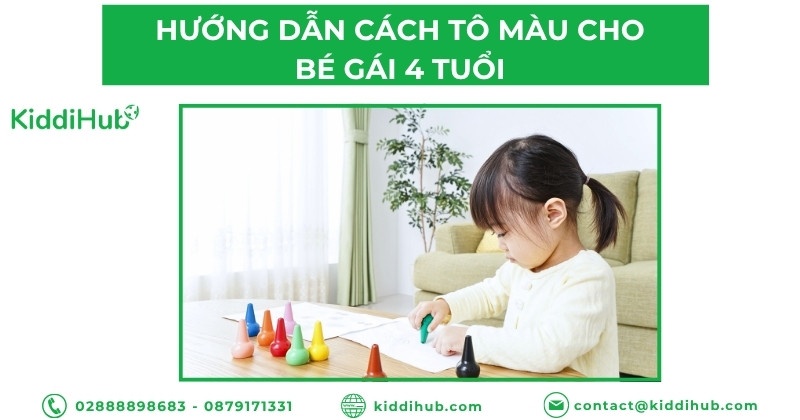 Hướng dẫn cách tô màu cho bé gái 4 tuổi