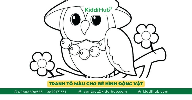 Trang tô màu với chủ đề các loài động vật dành cho trẻ em