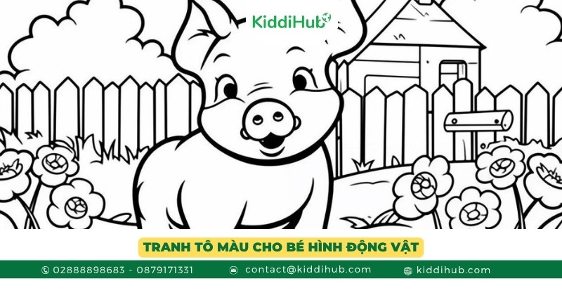 Trang tô màu với chủ đề các loài động vật dành cho trẻ em