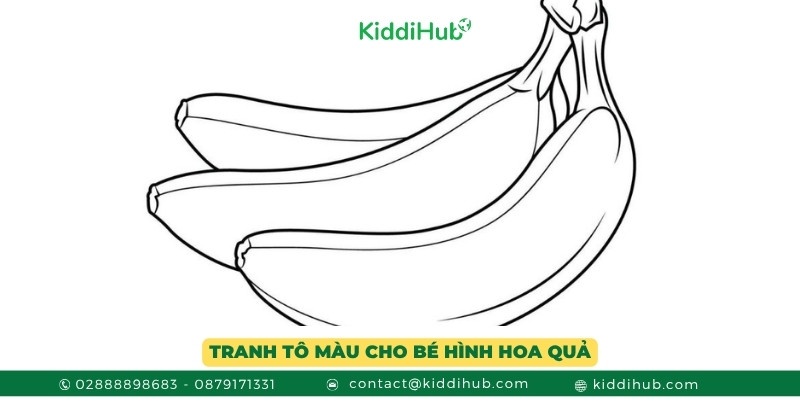 Tranh tô màu với chủ đề hoa quả dành cho bé