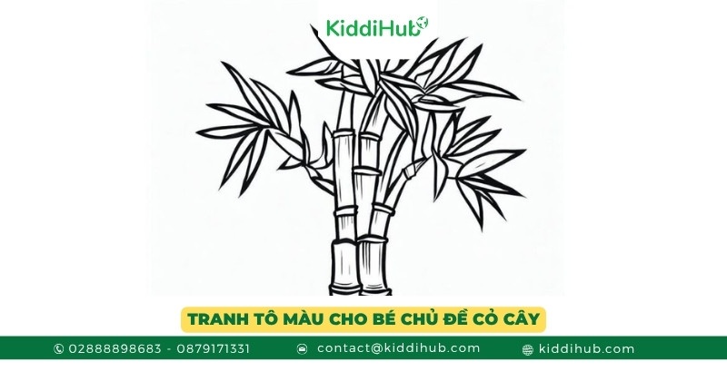 Tranh tô màu với chủ đề cỏ cây dành cho bé