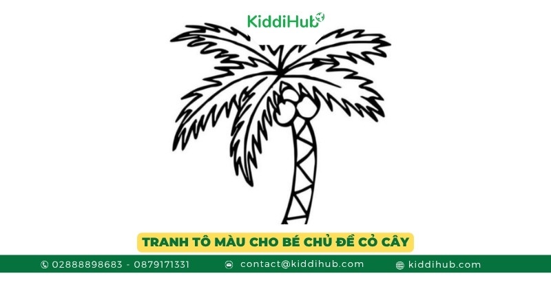 Tranh tô màu với chủ đề cỏ cây dành cho bé