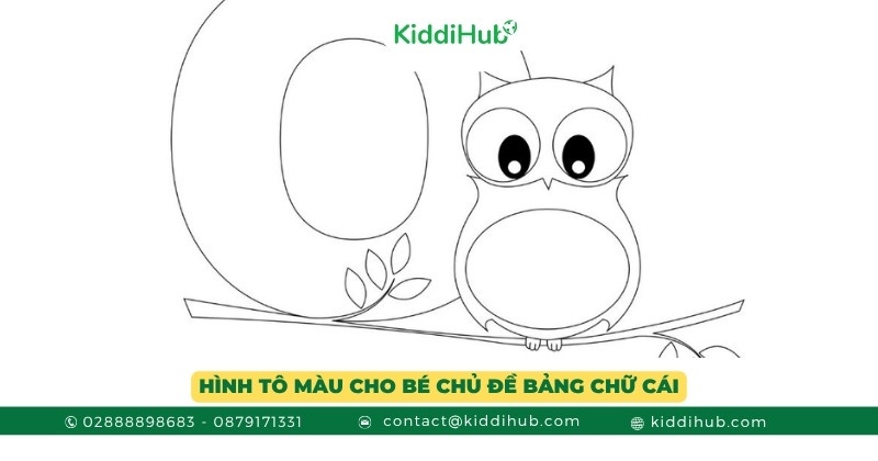 Tranh tô màu chủ đề bảng chữ cái dành cho bé