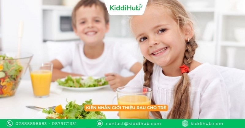 Kiên nhẫn giới thiệu rau cho trẻ