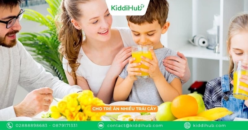 Cho trẻ ăn nhiều trái cây