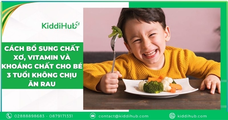Cách bổ sung chất xơ, Vitamin và khoáng chất cho bé 3 tuổi không chịu ăn rau