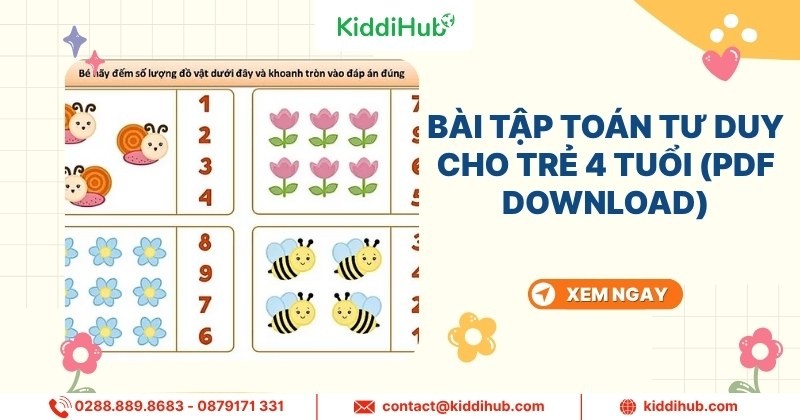 Download bài tập toán cho bé 4 tuổi chi tiết nhất