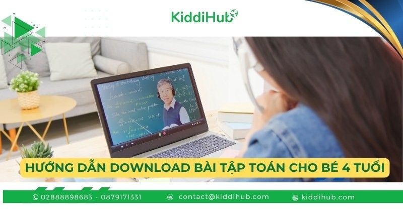 Hướng dẫn download bài tập toán cho bé 4 tuổi