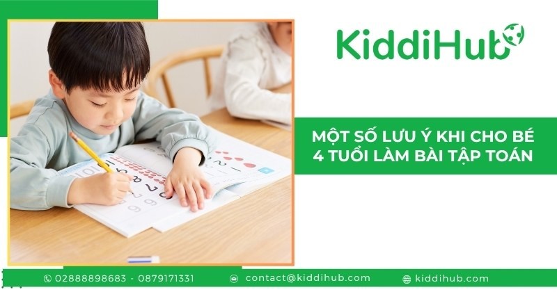 Một số lưu ý khi cho bé 4 tuổi làm bài tập toán
