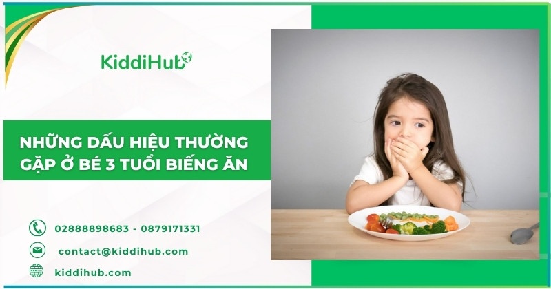 Những dấu hiệu thường gặp ở bé 3 tuổi biếng ăn