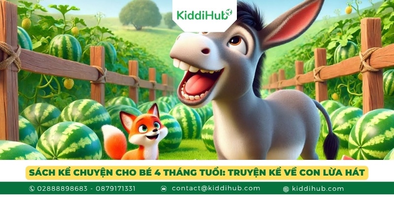 Sách kể chuyện cho bé 4 tháng tuổi: Truyện kể về Con lừa hát