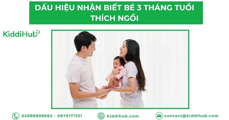 Dấu hiệu nhận biết bé 3 tháng tuổi thích ngồi