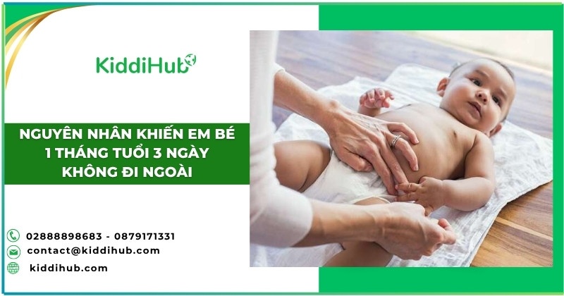 Nguyên nhân khiến em bé 1 tháng tuổi 3 ngày không đi ngoài