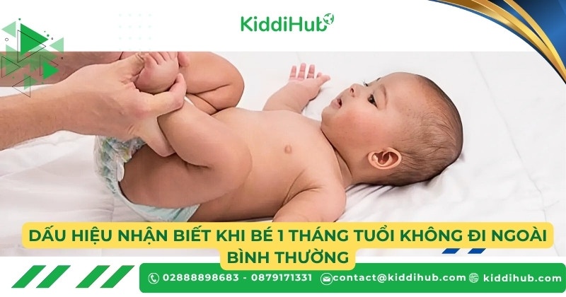 Dấu hiệu nhận biết khi bé 1 tháng tuổi không đi ngoài bình thường