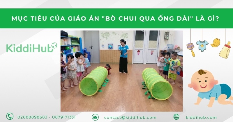 Mục tiêu của giáo án "Bò chui qua ống dài" là gì?