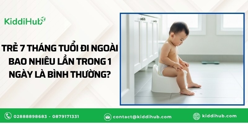 Trẻ 7 tháng tuổi đi ngoài bao nhiêu lần trong 1 ngày là bình thường?