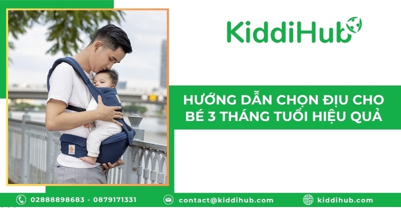 Hướng dẫn chọn địu cho bé 3 tháng tuổi hiệu quả