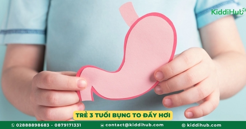 Trẻ 3 tuổi bụng to đầy hơi