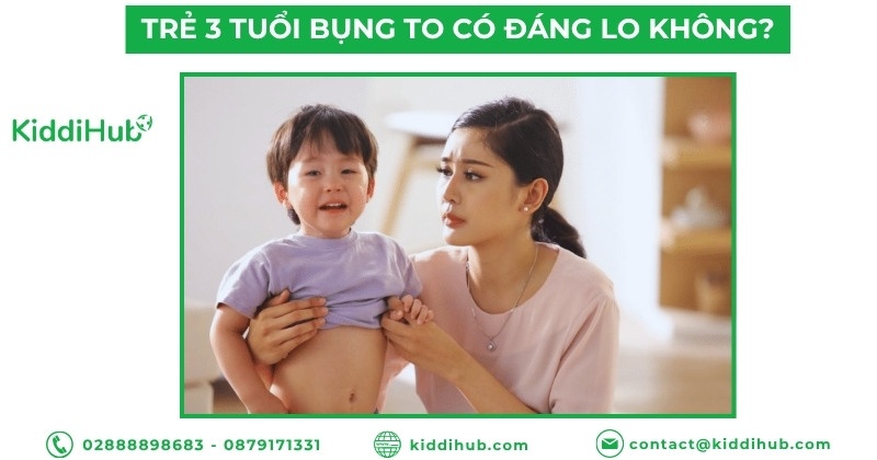Trẻ 3 tuổi bụng to có đáng lo không?