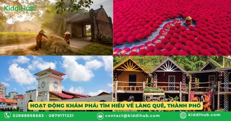 Hoạt động khám phá: Tìm hiểu về làng quê, thành phố