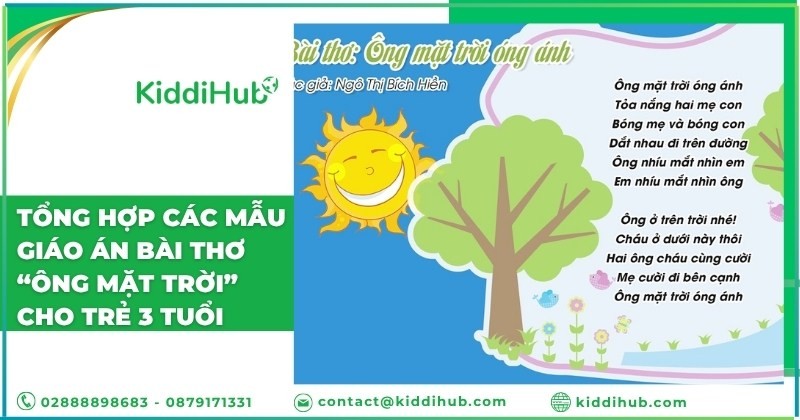 Tổng hợp các mẫu giáo án bài thơ “Ông mặt trời” cho trẻ 3 tuổi