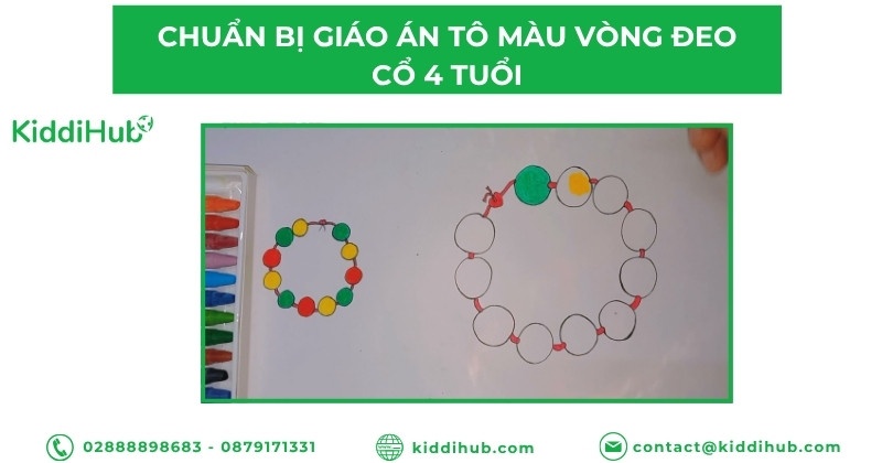 Chuẩn bị giáo án tô màu vòng đeo cổ 4 tuổi