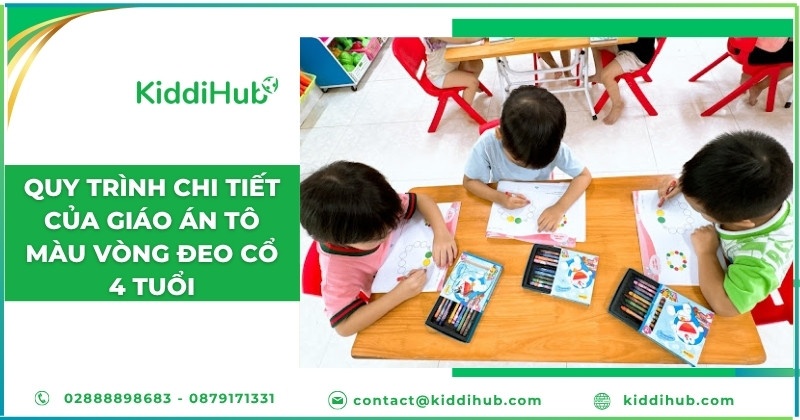 Quy trình chi tiết của giáo án tô màu vòng đeo cổ 4 tuổi