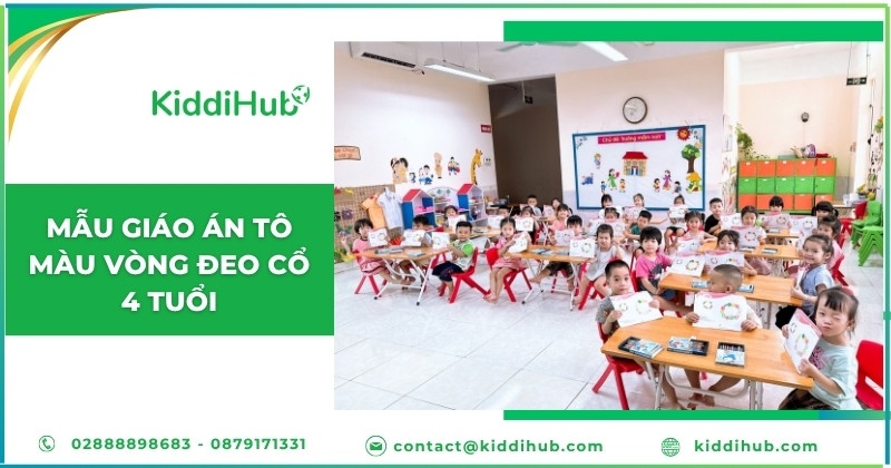 Mẫu giáo án tô màu vòng đeo cổ 4 tuổi