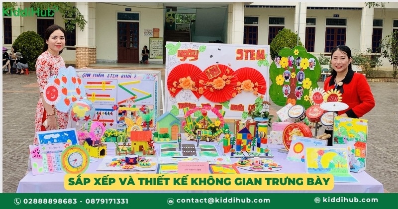 Sắp xếp và thiết kế không gian trưng bày