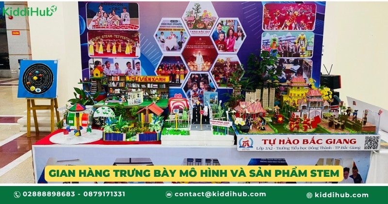 Gian hàng trưng bày mô hình và sản phẩm STEM